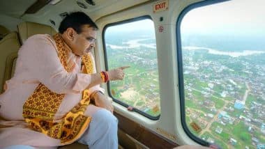 Rajasthan Rains: Heavy Rain Disrupts Normal Life for 3rd Day; CM Bhajanlal Sharma Conducts Aerial Survey of Affected Areas (See Pics)