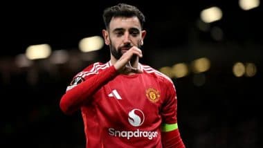 Will Bruno Fernandes Play Tonight in Tottenham Hotspur vs Manchester United UEFA Europa League 2024-25 Final Match? Here’s the Possibility of Portuguese Star Featuring in Starting XI