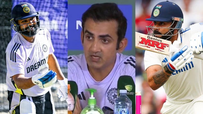 India Head Coach Gautam Gambhir Admits Virat Kohli and Rohit Sharma Absence Will Be Major Challenge, Says ‘It’ll Be Tough Without Them but Also an Opportunity for Others’