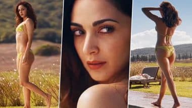 ‘War 2’: Kiara Advani Sets the Internet on Fire With a Dazzling Golden Bikini Look in Hrithik Roshan and Jr NTR’s Action Film – Check Out Viral Pics of Mom-To-Be From Teaser!