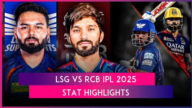 LSG vs RCB IPL 2025 Stat Highlights: Jitesh Sharma’s Stunning 85* Help Royal Challengers Bengaluru Secure Finish in Top Two LSG vs RCB IPL 2025 Stat Highlights: Jitesh Sharma’s Stunning 85* Help Royal Challengers Bengaluru Secure Finish in Top Two