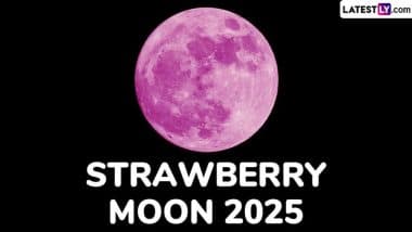 Strawberry Moon 2025 Date and Time: When Is June's Full Moon? How To Watch It? Everything To Know About the Celestial Event