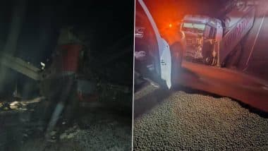 Bridge Collapse in Russia: Bridge Pillar Collapse Causes Train to Derail in Bryansk Region, Killing at Least 7 People, Officials Say (See Pics and Video)