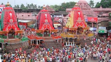 Puri Jagannath Rath Yatra 2025 Live Streaming Online & Telecast From Jagannath Temple: Get Lord Jagannath, Lord Balabhadra and Devi Subhadra Darshan at Odisha's Ratha Jatra