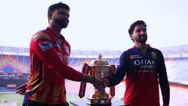 Rajat Patidar, Shreyas Iyer Arrive At Captain's Photoshoot; Attend Pre-Match Press Conference Ahead of RCB vs PBKS IPL 2025 Final (Watch Video)