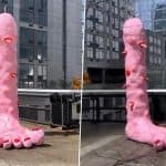 Penis-Shaped ‘Foot Fountain’ in NYC Street Leaves Visitors Bewildered! Viral Video Shows Bizarre Pink Sculpture That Squirts Water Out of the Tip and Drenches Visitors (Watch)